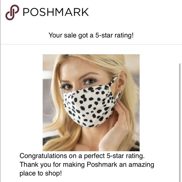 2 for $20! DALMATION PRINT FACE MASK - Picture 10 of 10